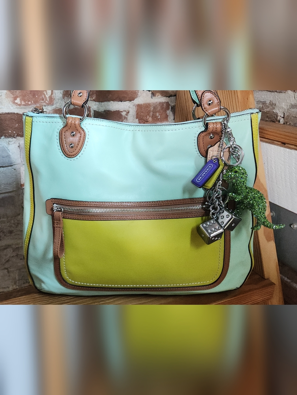 Coach Hallie Colorblock Tote
